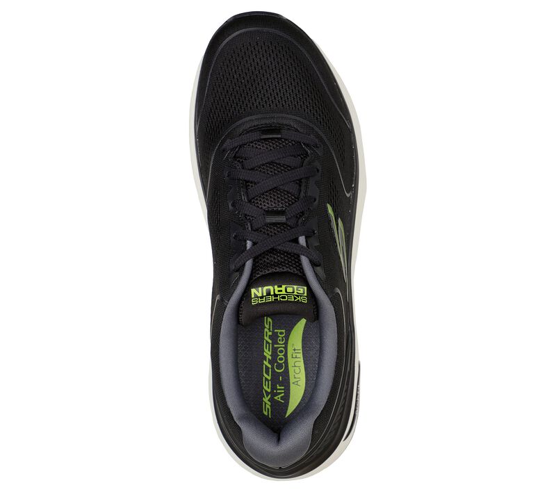 Pánské Sportovní Tenisky Skechers Max Cushioning Arch Fit - Switchboard Černé Světle Zelene | CZ.220336 BKLM